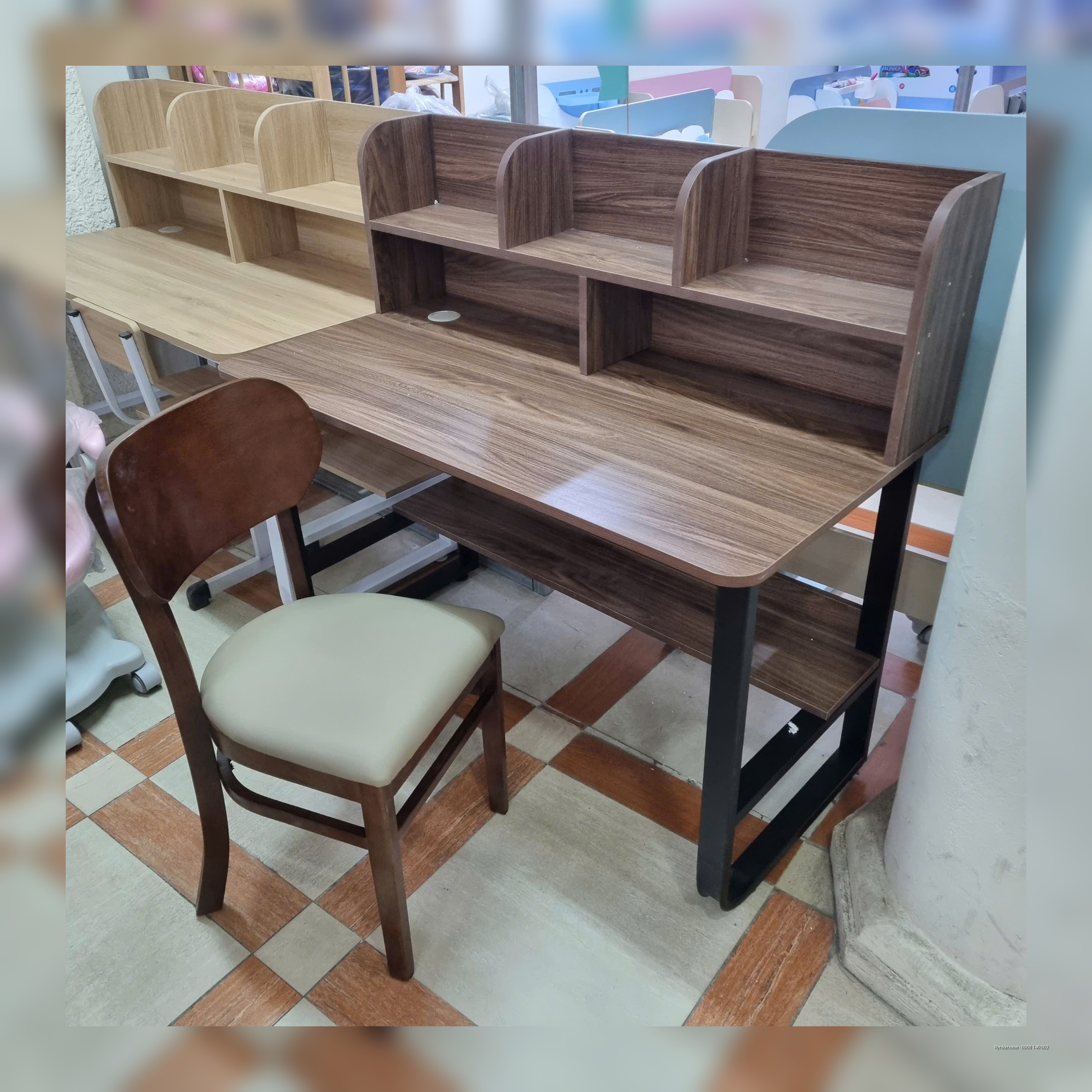 Bàn Học + Bàn Làm Việc 1m2 Không Hộc Tủ Màu Óc Chó