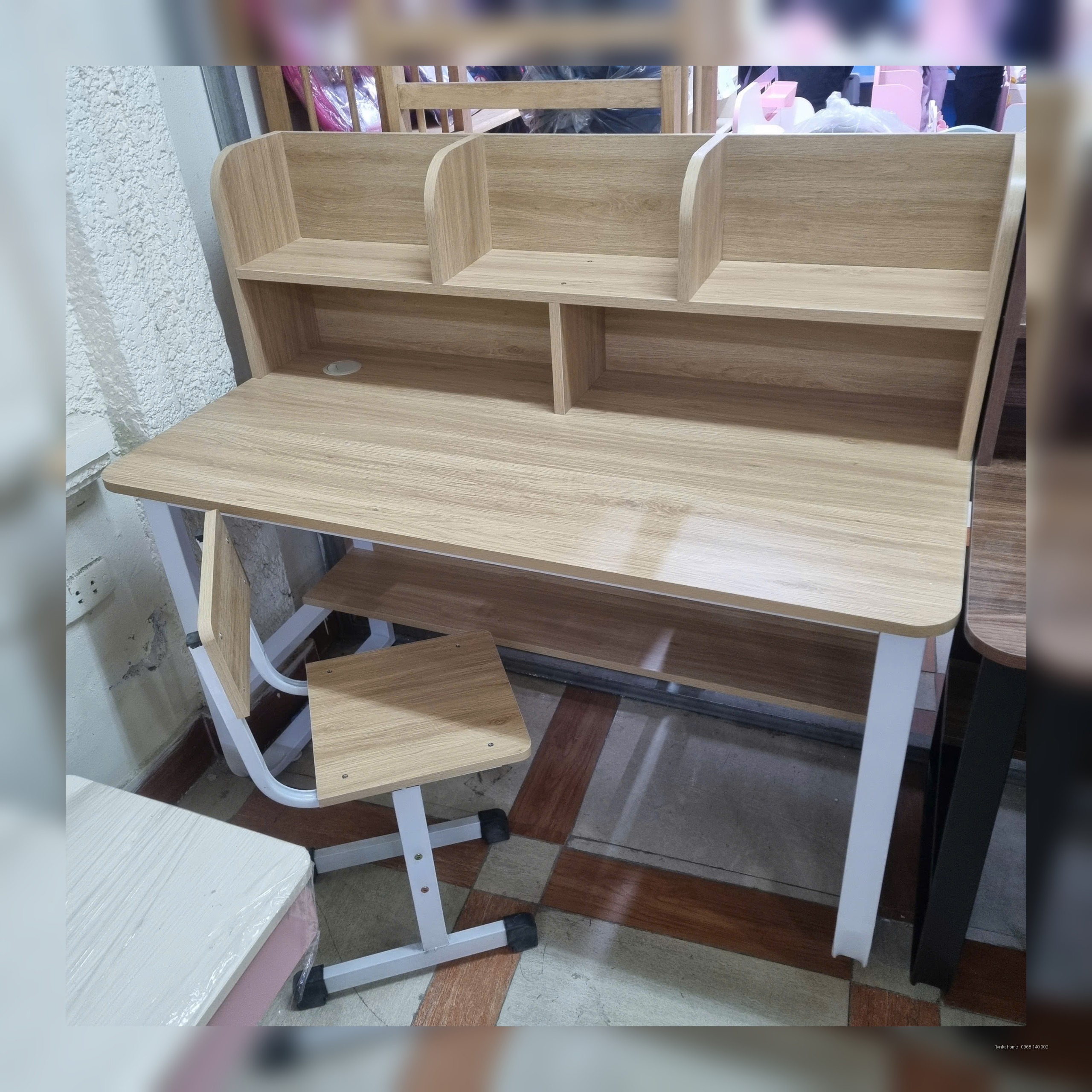 Bàn Học + Bàn Làm Việc 1m2 Không Hộc Tủ Màu Óc Chó