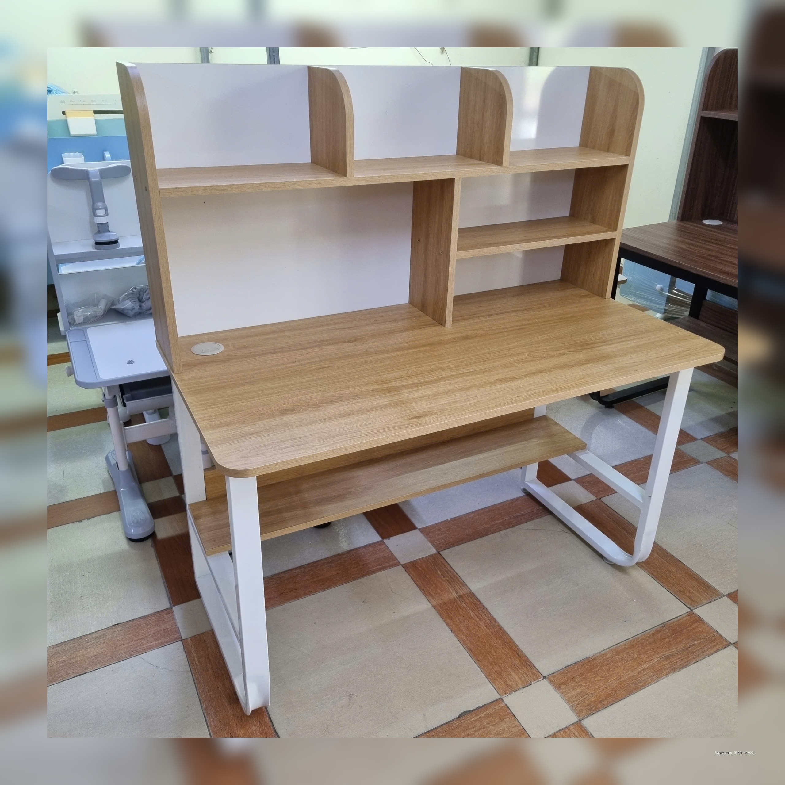 Bàn Học + Kết hợp Bàn Làm Việc Giá Sách Cao