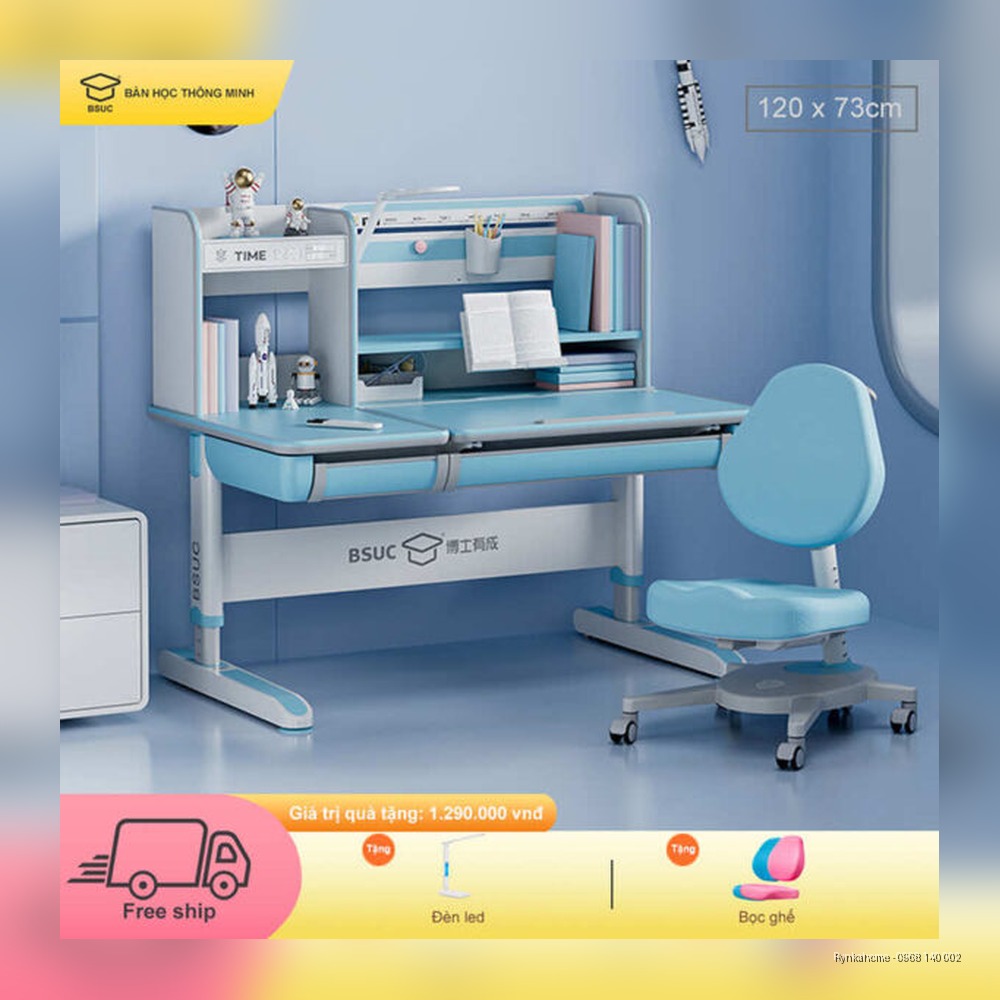 Bộ bàn học sinh thông minh cho bé DA-60080T1 ghế DC-2060v1