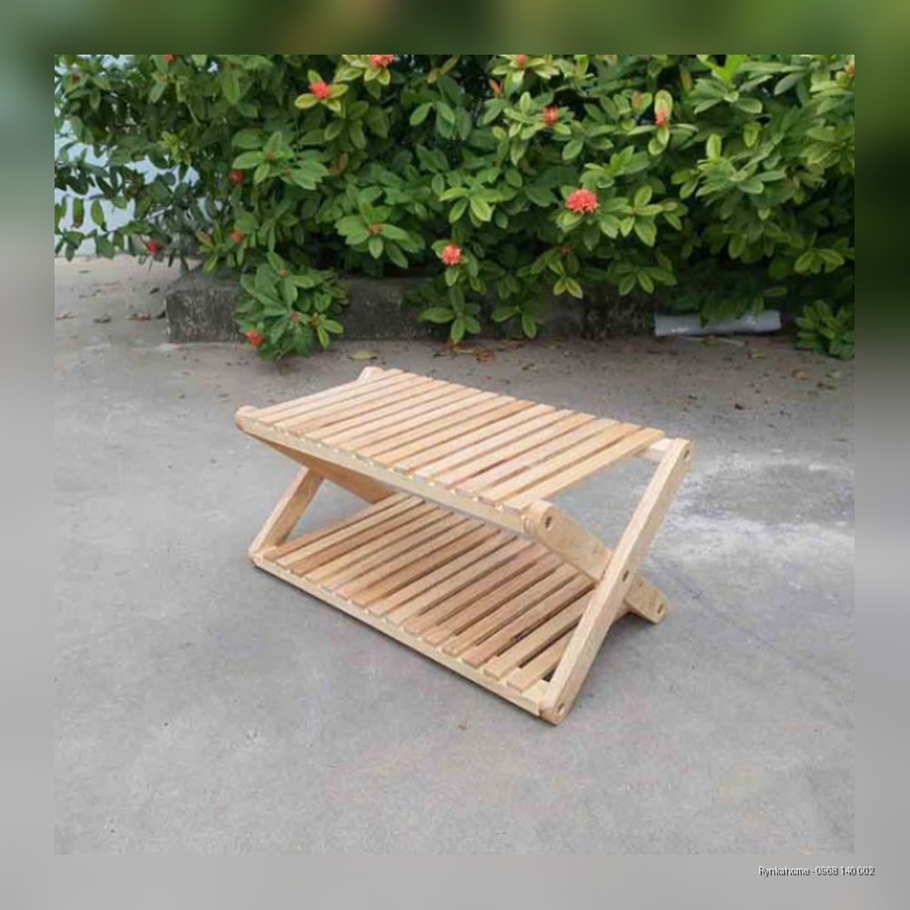 Kệ Giày Dép Hồi X, Cao 2 Đến 5 Tầng, Gỗ Tự Nhiên, Tháo Ráp Nhanh - Trang 1