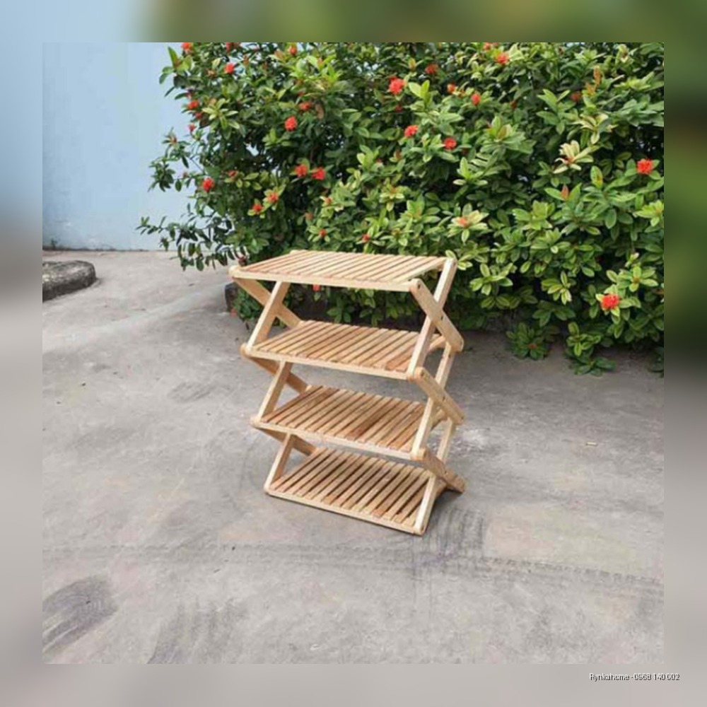 Kệ Giày Dép Hồi X, Cao 2 Đến 5 Tầng, Gỗ Tự Nhiên, Tháo Ráp Nhanh - Trang 1