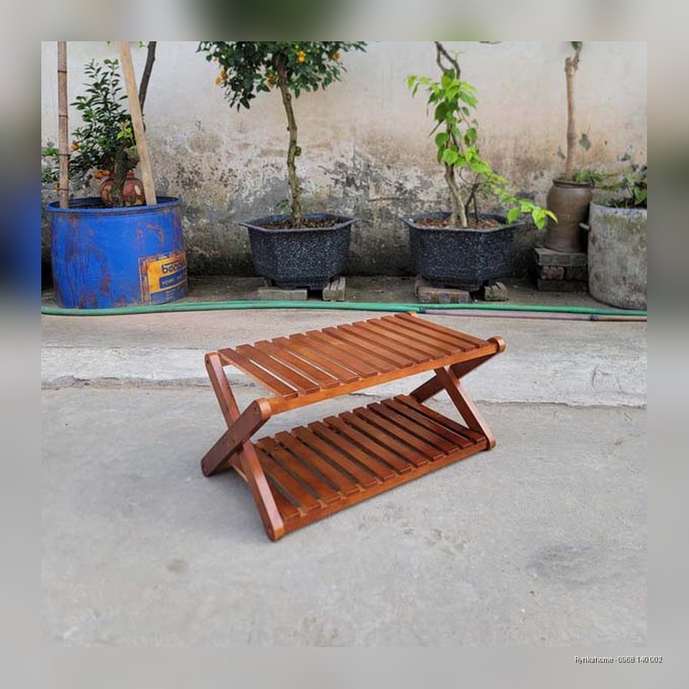Kệ Giày Dép Hồi X, Cao 2 Đến 5 Tầng, Gỗ Tự Nhiên, Tháo Ráp Nhanh - Trang 1
