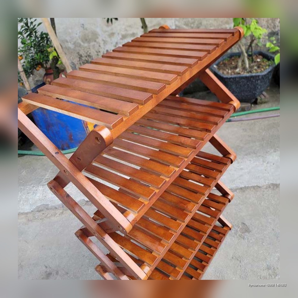 Kệ Giày Dép Hồi X, Cao 2 Đến 5 Tầng, Gỗ Tự Nhiên, Tháo Ráp Nhanh - Trang 1